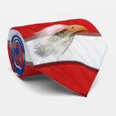 Bald Eagle Spirit & US Flag Patriottische Mode Str Stropdas (Opgerold)