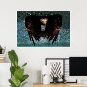 Bald Eagle splash poster (Thuiskantoor)