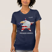 Bald Eagle, Star, aanpasbaar voor vlag geweldige T-shirt (Voorkant)