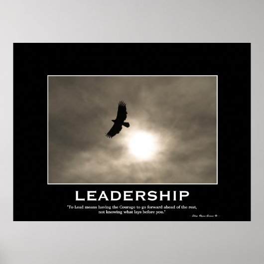 Bald Eagle & Sun LEADERSHIP Motivatie Poster (Voorkant)