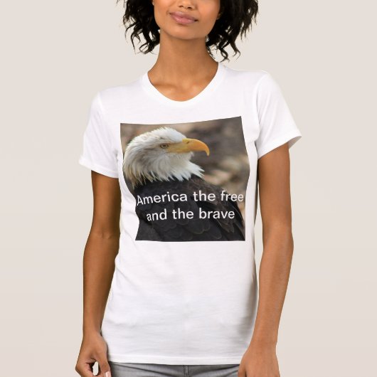 Bald Eagle  T-shirt  THE FREE AND THE BRAVE (Devant)