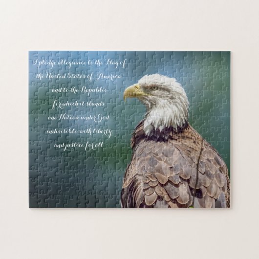 Bald Eagle The Pledge of Allegiance Puzzle Legpuzzel (Horizontaal)