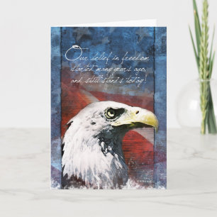 Bald Eagle Troop Support Kaart Een geloof in vrijh