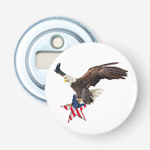 Bald eagle US flag