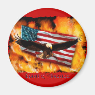 Bald Eagle & US Flag Patriottisch Collectie Magneet