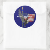 Bald Eagle US Flag Sticker (Tas)