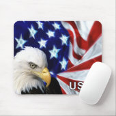 Bald Eagle USA Flag Muismat (Met muis)