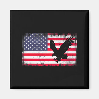 Bald Eagle Usa Flag Patriotic Fourth Of July Dom Magneet