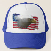 Bald Eagle & USA Flag Patriottisch Pet (Voorkant)