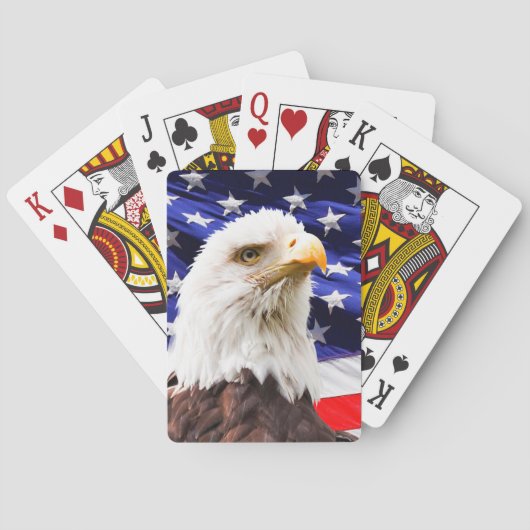 Bald Eagle USA Flag  Pokerkaarten (Achterkant)