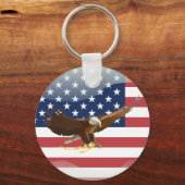 Bald eagle Usa vlag Sleutelhanger (Voorkant)