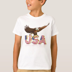 Bald eagle Usa vlag T-shirt
