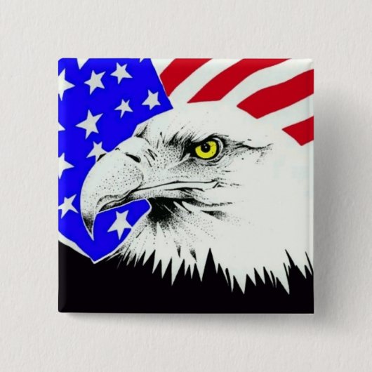 Bald eagle vierkante button 5,1 cm (Voorkant)
