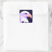 Bald Eagle Vierkante Sticker (Tas)