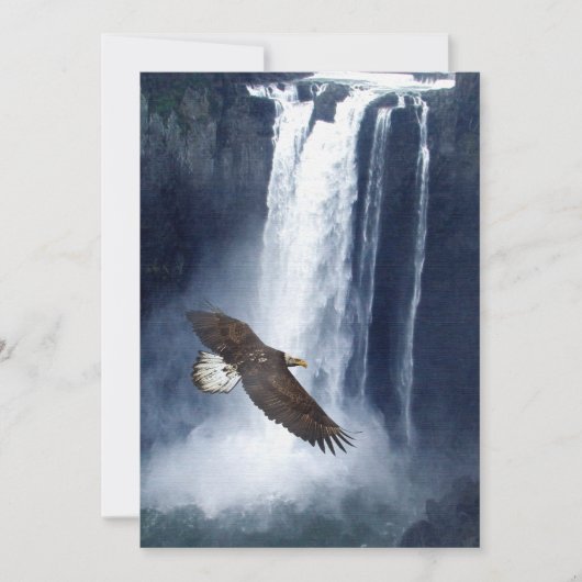 Bald Eagle & Waterfall Invitation Kaarten (Voorkant)