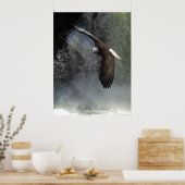 Bald Eagle & Waterfall Poster (Keuken)