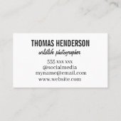 Bald Eagle Wildlife Fotograaf Visitekaartje (Achterkant)