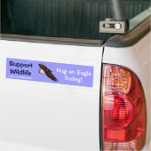 BALD EAGLE Wildlife Support Bumper Sticker (Sur camion)