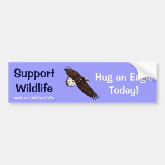 BALD EAGLE Wildlife Support Bumpersticker (Voorkant)