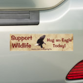 BALD EAGLE Wildlife Support Funny Bumper Sticker (En voiture)