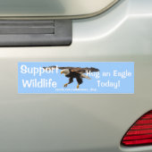 BALD EAGLE Wildlife Supporter Funny Bumper Sticker (En voiture)