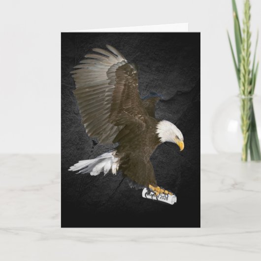 Bald Eagle with 2026 Graduation Diploma  Kaart (Voorkant)