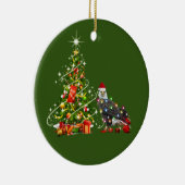 BALD EAGLE With Hat Scaft Christmas Keramisch Ornament (Rechts)