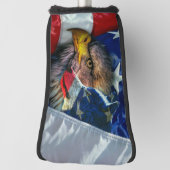 Bald Eagle Wolf American Flag Golfheadcover (Draai 90)