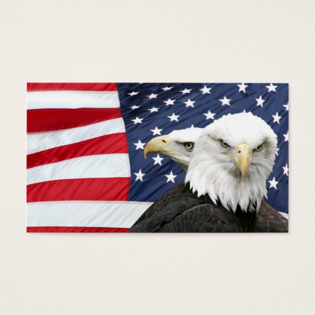 Bald eagles Carte de profil drapeau américain (Devant)