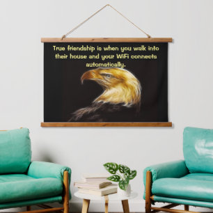 Bald Eagles met kracht Hangend Wandkleed