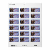 Bald Eagles Stars and Stripes Patriotic Theme Labe Etiket (Full Sheet)