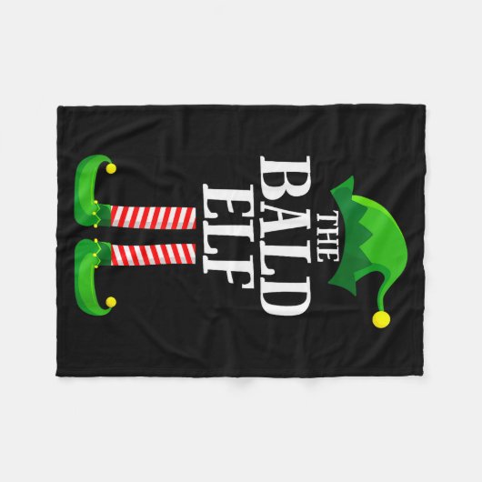 Bald Elf Matching Family Group Christmas Party Pyj Fleece Deken (Voorkant (Horizontaal))