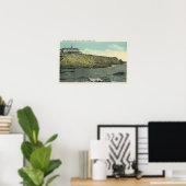 Bald Head Cliff en Exterior of Cliff House # Poster (Thuiskantoor)