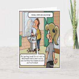 Bald Head Island Grappige Verjaardag Kaart