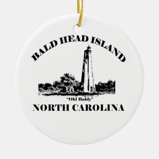 Bald Head Island. Keramisch Ornament (Voorkant)