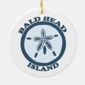 Bald Head Island. Keramisch Ornament (Achterkant)