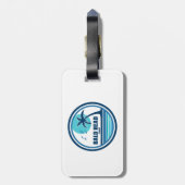 Bald Head Island North Carolina Palm Tree Vogels Bagagelabel (Achterkant verticaal)