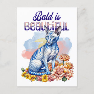 Bald is Beautiful   Hairless Cat Briefkaart