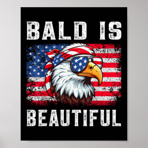 Bald is een mooie grappige adelaar Bandana Patriot Poster