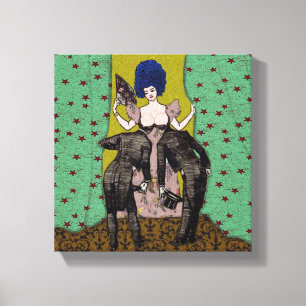 Bald Mannen ~ 10x10,75 dik omlijnd doek Canvas Afdruk