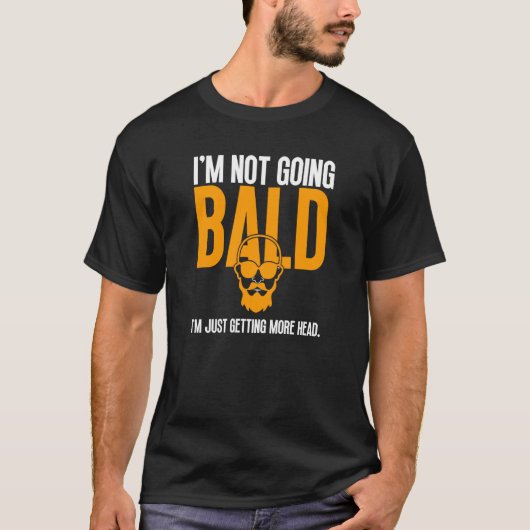 Bald Mannen Beard Man Hair Loss Balding Pap Baldne T-shirt (Voorkant)
