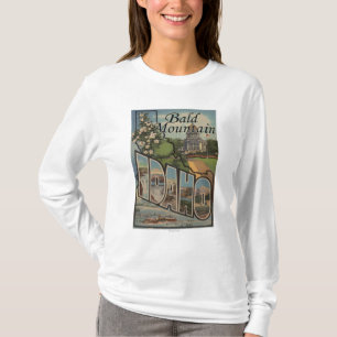 Bald Mountain, Idaho - Large Letter Scenes T-shirt