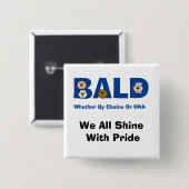 Bald Pride Button (Voorkant /achterkant)