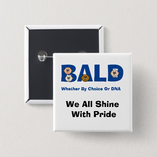 Bald Pride Button (Voorkant /achterkant)