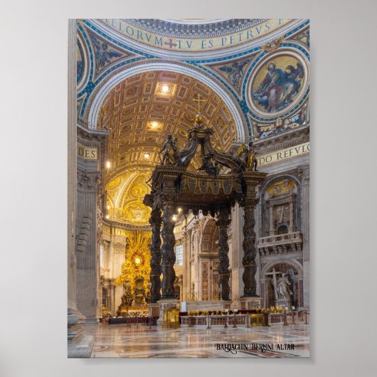 Baldachin Bernini Altar , Vaticaan Poster (Voorkant)
