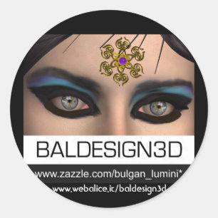 Baldesign3d Ronde Sticker