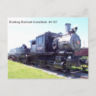Baldwin Built Reading Railroad Camelback #1187 Briefkaart