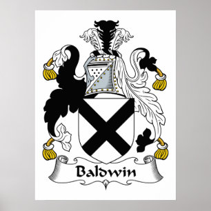 Baldwin Family Crest Poster