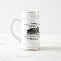 Baldwin Locomotive Works 1895 Beer Stein