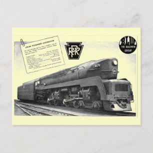 Baldwin-Pennsylvania Railroad T-1 Steam Locomotive Briefkaart